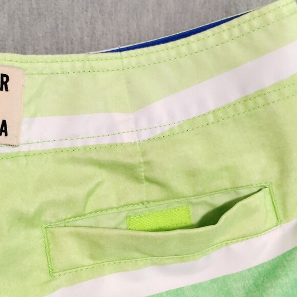 Hollister Mens Medium 7" Board Shorts Swim Trunks Striped Colorful Unlined EUC - Picture 6 of 16
